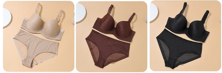 Plus-Size Women's Nylon/Polyester Lingerie Set: Slimming, Anti-Sag Bra and Panty Combo