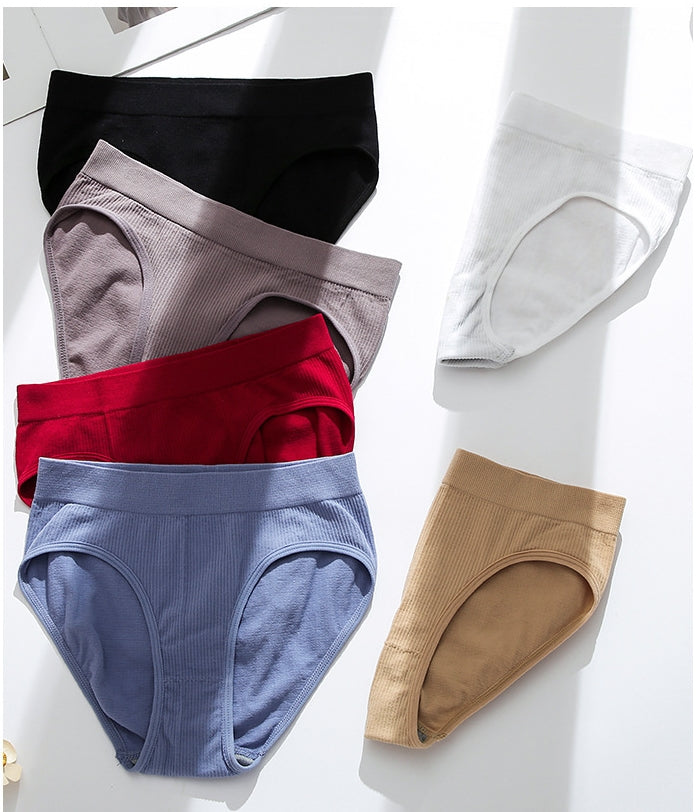 Women's Bra Set: Soft, Push-Up, Padded Wire-Free Bra and Breathable Ribbed Thong
