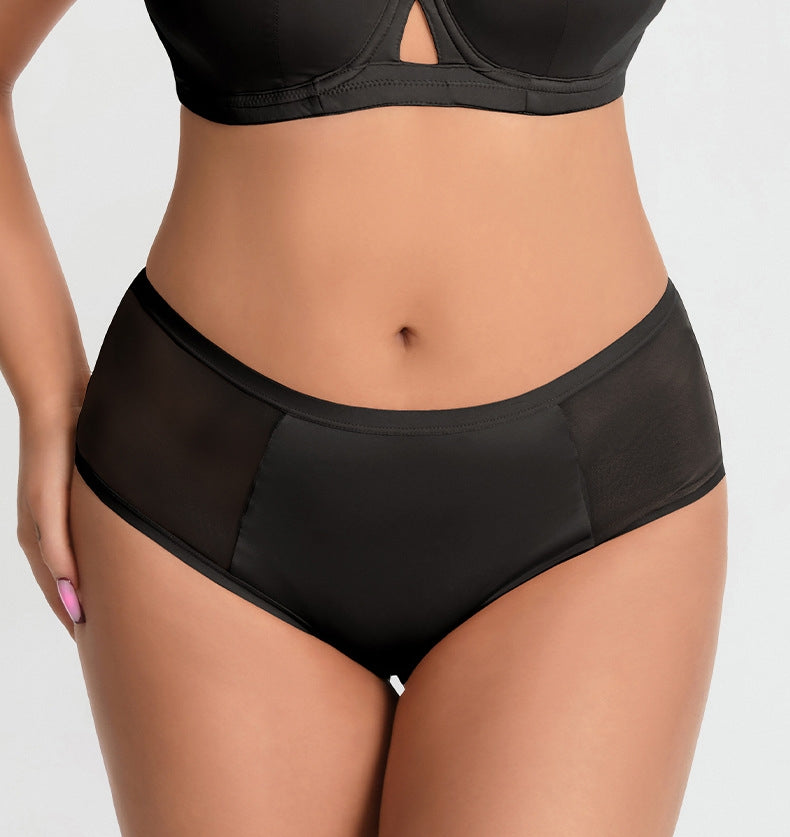 Plus-Size Gothic-Style Bra Set — Underwire Support, Front Cutout Design, 3/4 Cup — Specially Crafted for Busty Women: Slimming & Lifting Lingerie