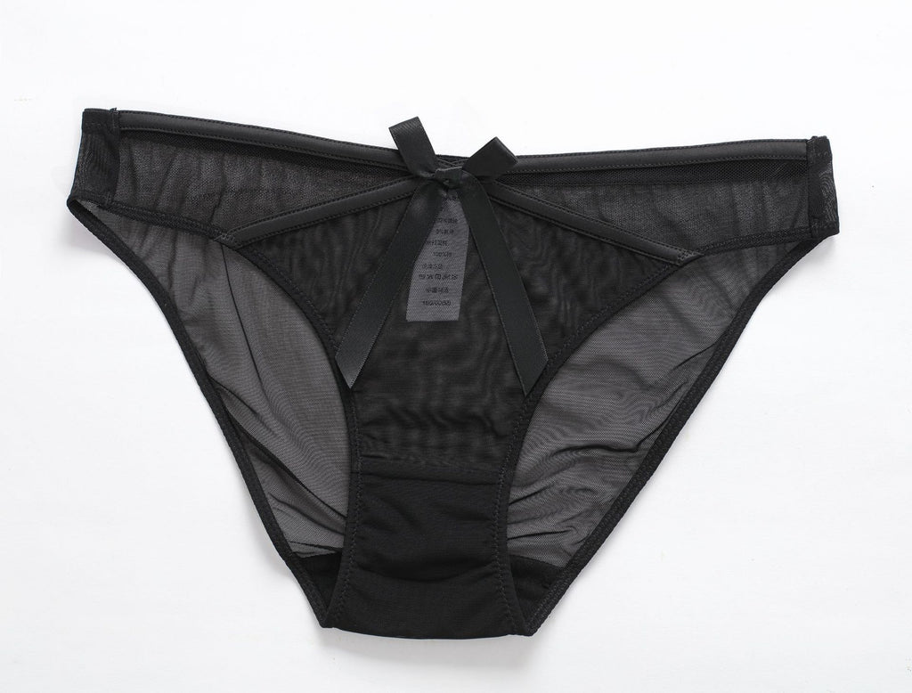 Women's Fashion Two-Piece Lingerie Set with Bow Accents — French-Style Underwear featuring a Longline, Boned, Push-Up Bustier Bra