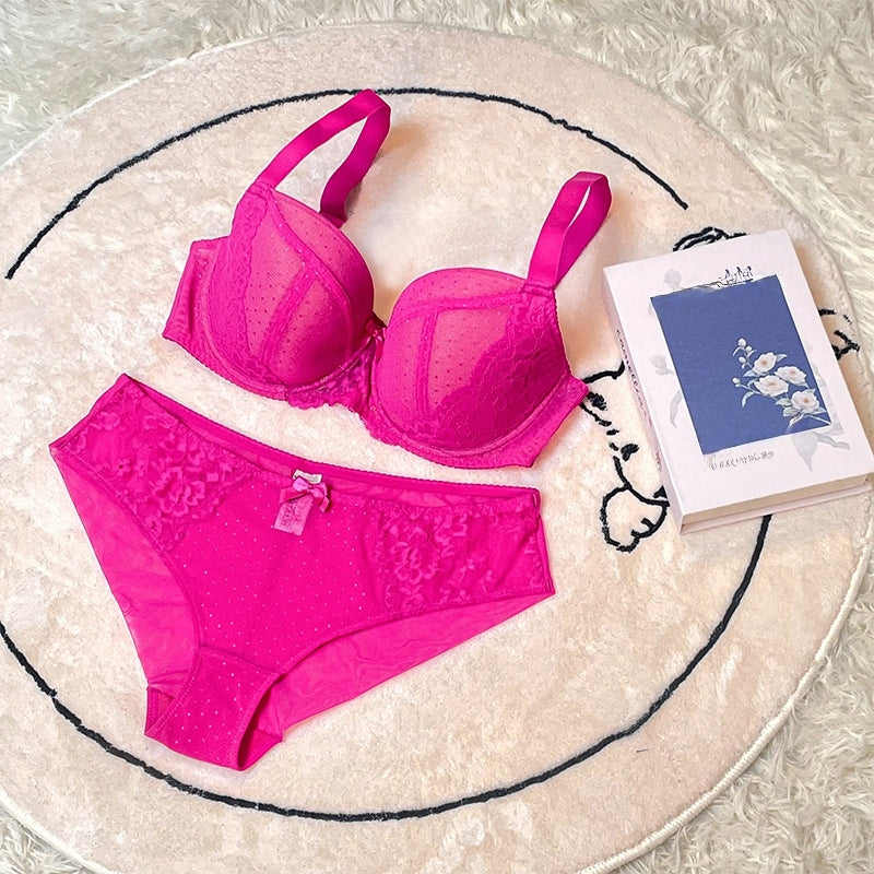 Plus-Size Lingerie Set for Women: Designed for Fuller Busts — Underwire Support, Lifting & Shaping, Slimming Effect, Lace-Up Bra Set