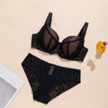 Plus-Size Lingerie Set for Women: Designed for Fuller Busts — Underwire Support, Lifting & Shaping, Slimming Effect, Lace-Up Bra Set