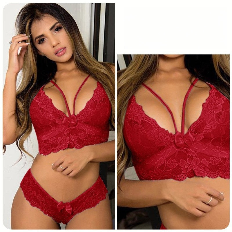 Women's Two Piece Lingerie Set Underwear Sexy Push Up Bras and Panties Plus Size Lingerie Bras
