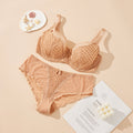 Women's Plus-Size Sexy Push-Up Lace Underwire Full-Cup Bra Set — 2-Piece Anti-Sagging Lingerie Set for Larger Busts