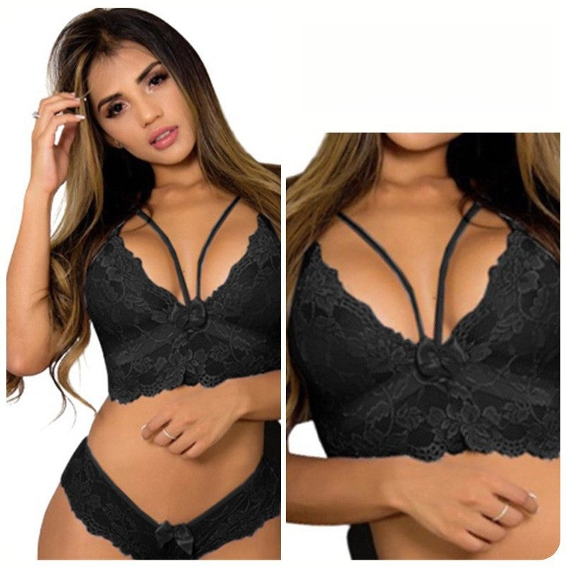 Women's Two Piece Lingerie Set Underwear Sexy Push Up Bras and Panties Plus Size Lingerie Bras